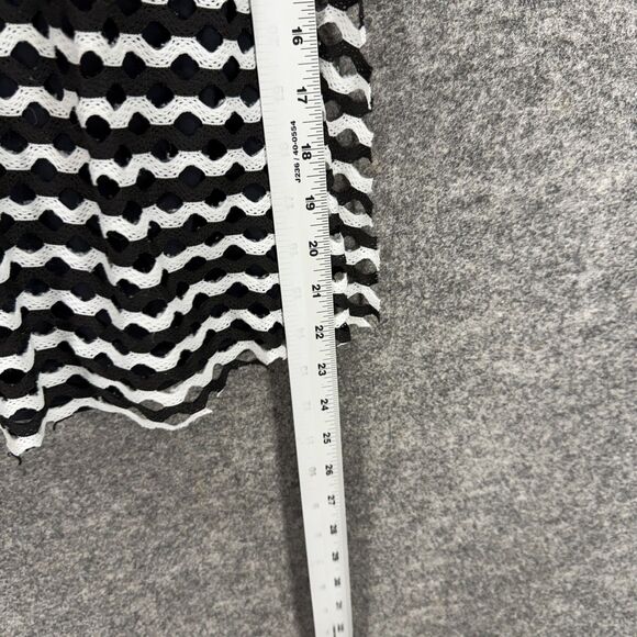 Croft & Barrow Tankini Top Women 8 Black Striped Sleeveless Wide Strap Push Up - Picture 4 of 7